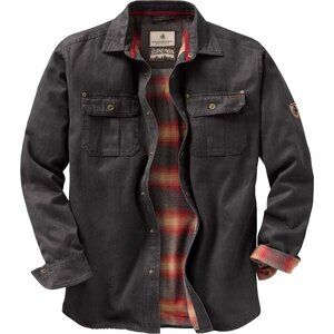Mens Tarmac Whitetails Flannel Lined Shirt Jacket Waxed Cotton Water Resis